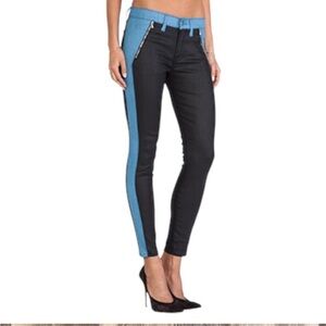 7 for all mankind pieced skinny jeans